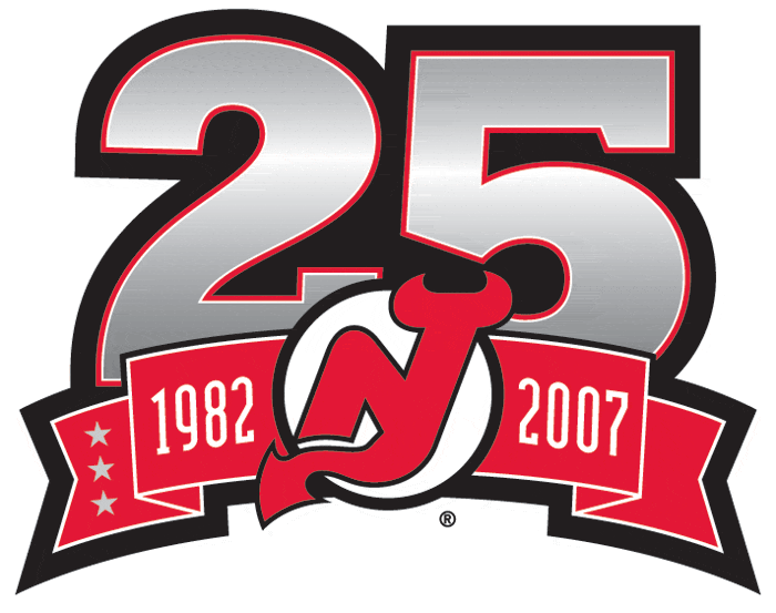 New Jersey Devils 2007 Anniversary Logo t shirts DIY iron ons